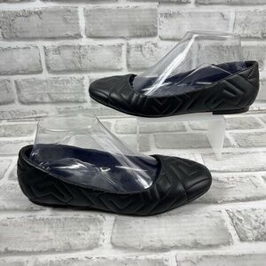 London Rag Janice Women's Size 7 Black Slip On Closed Toe Quilted Ballet Flats